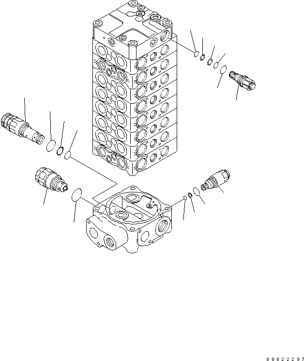 Схема запчастей Komatsu PW180-7K - ОСНОВН. КЛАПАН (8-СЕКЦИОНН.) (/9) (ДЛЯ 2-СЕКЦИОНН. СТРЕЛЫ) ОСНОВН. КОМПОНЕНТЫ И РЕМКОМПЛЕКТЫ