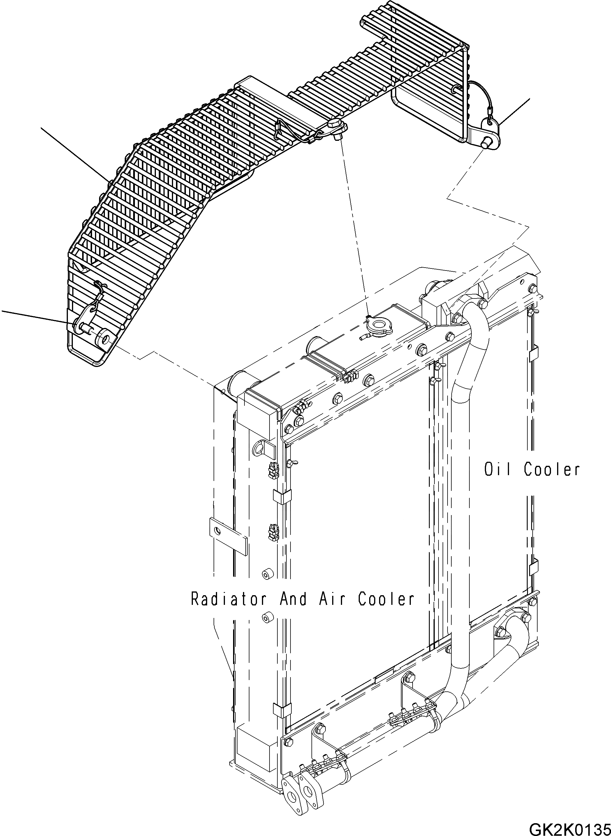 Схема запчастей Komatsu PW180-7E0 - ЗАЩИТА ВЕНТИЛЯТОРА C СИСТЕМА ОХЛАЖДЕНИЯ