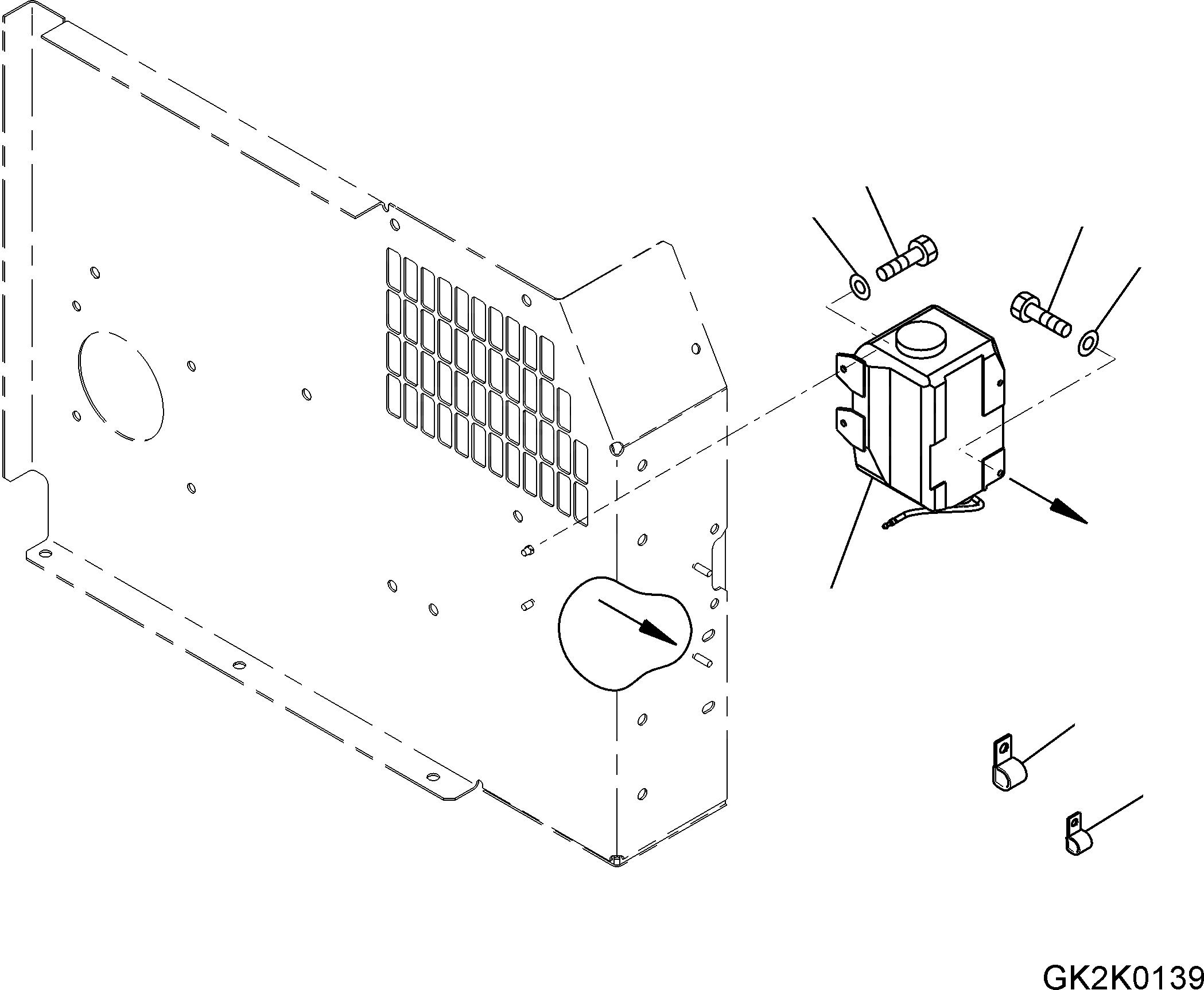 Схема запчастей Komatsu PW180-7E0 - ЭЛЕКТРОПРОВОДКА (ОМЫВАТЕЛЬ СТЕКЛА БАК) E ЭЛЕКТРИКА