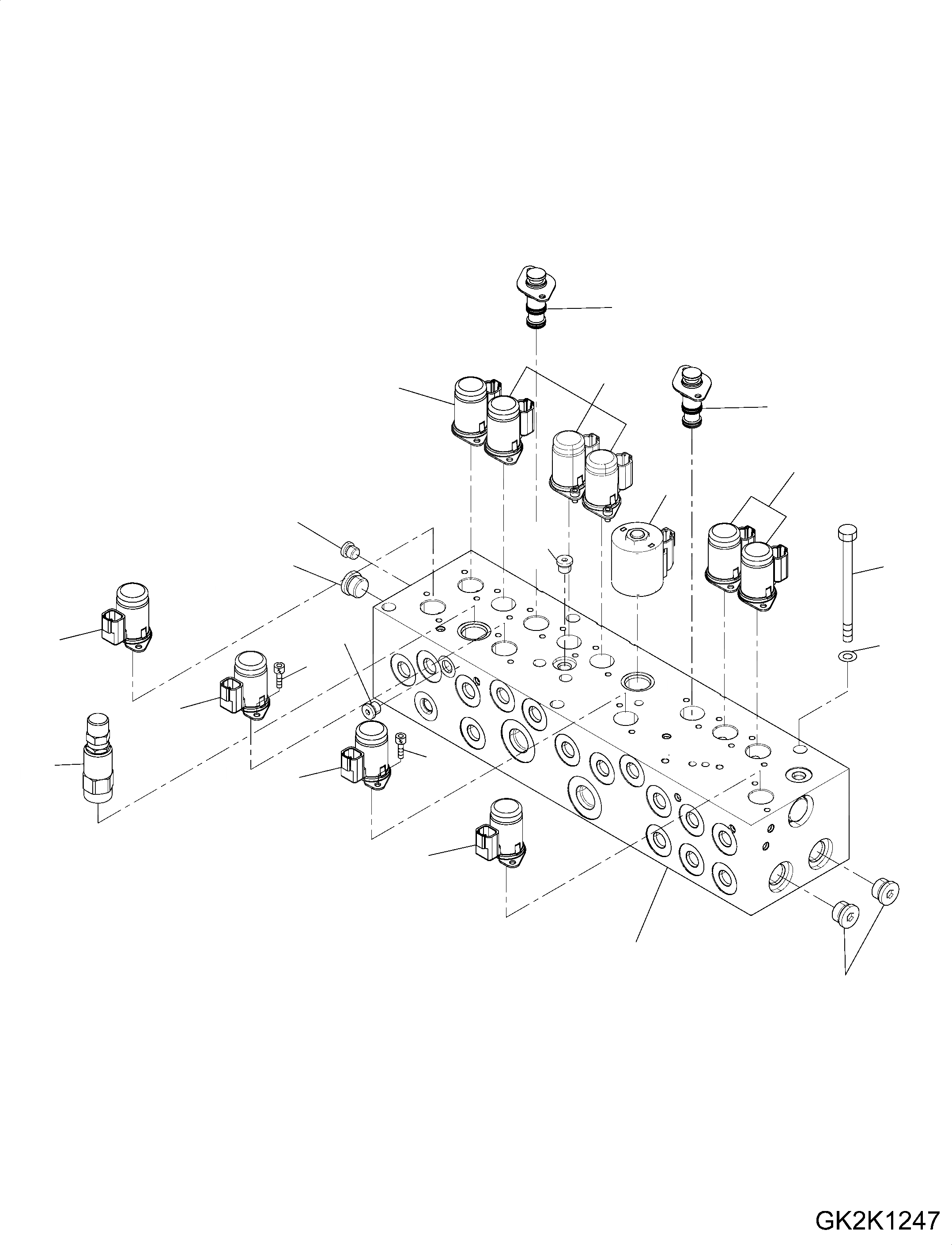 Схема запчастей Komatsu PW180-7E0 - PPC СОЛЕНОИДНЫЙ КЛАПАН (КЛАПАН И ЭЛЕМЕНТЫ КРЕПЛЕНИЯ) H ГИДРАВЛИКА