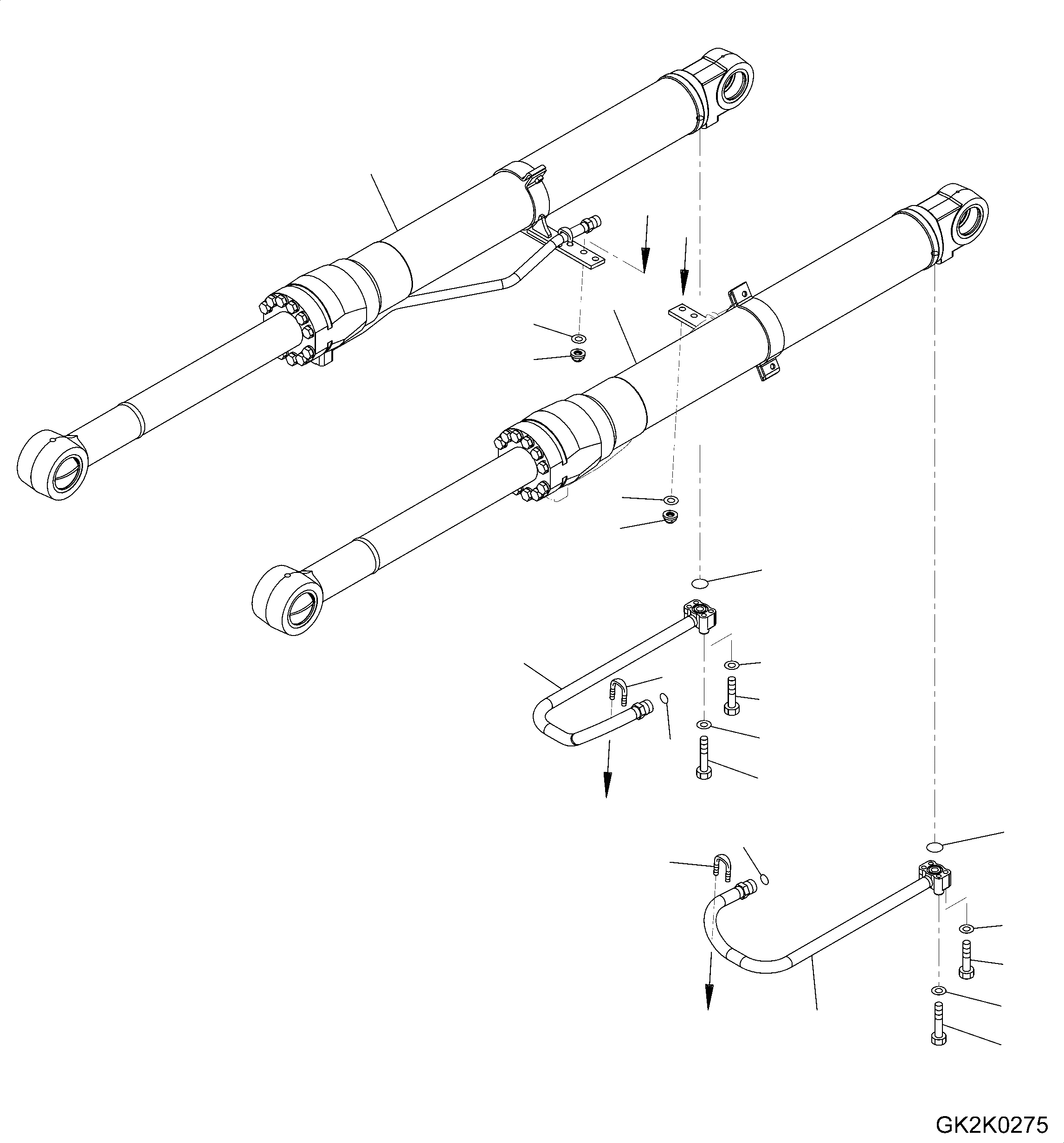 Схема запчастей Komatsu PW180-7E0 - СТРЕЛА ГИДРОЦИЛИНДР ПОДЪЕМА (БЕЗ КЛАПАН БЕЗОПАСНОСТИ) (ДЛЯ ONE-ЧАСТИ СТРЕЛА) T РАБОЧЕЕ ОБОРУДОВАНИЕ