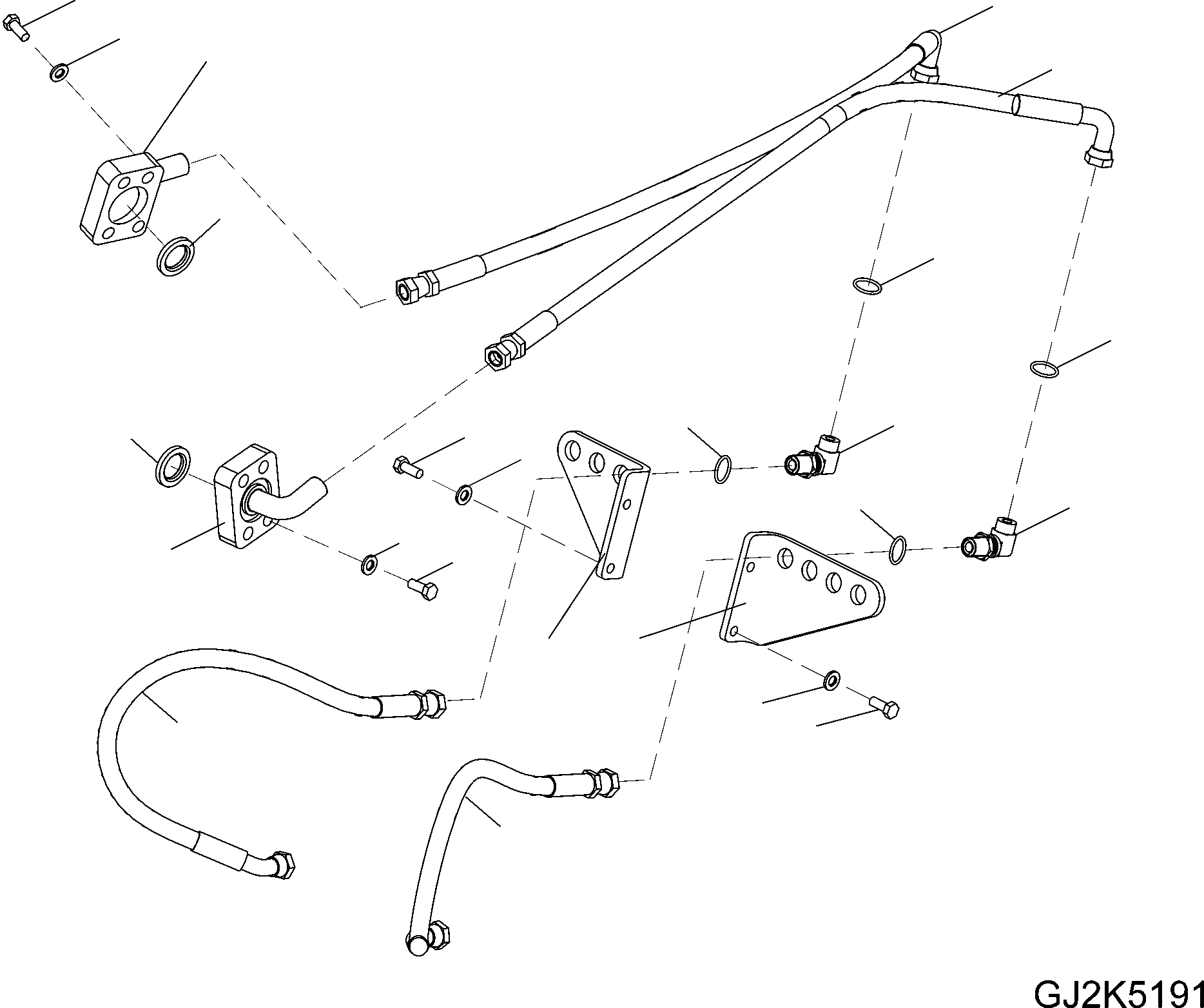 Схема запчастей Komatsu PW180-7E0 - КОВШ ТРУБЫ (ВЕРХН.) (ВРАЩАЮЩ. РУКОЯТЬ) T РАБОЧЕЕ ОБОРУДОВАНИЕ