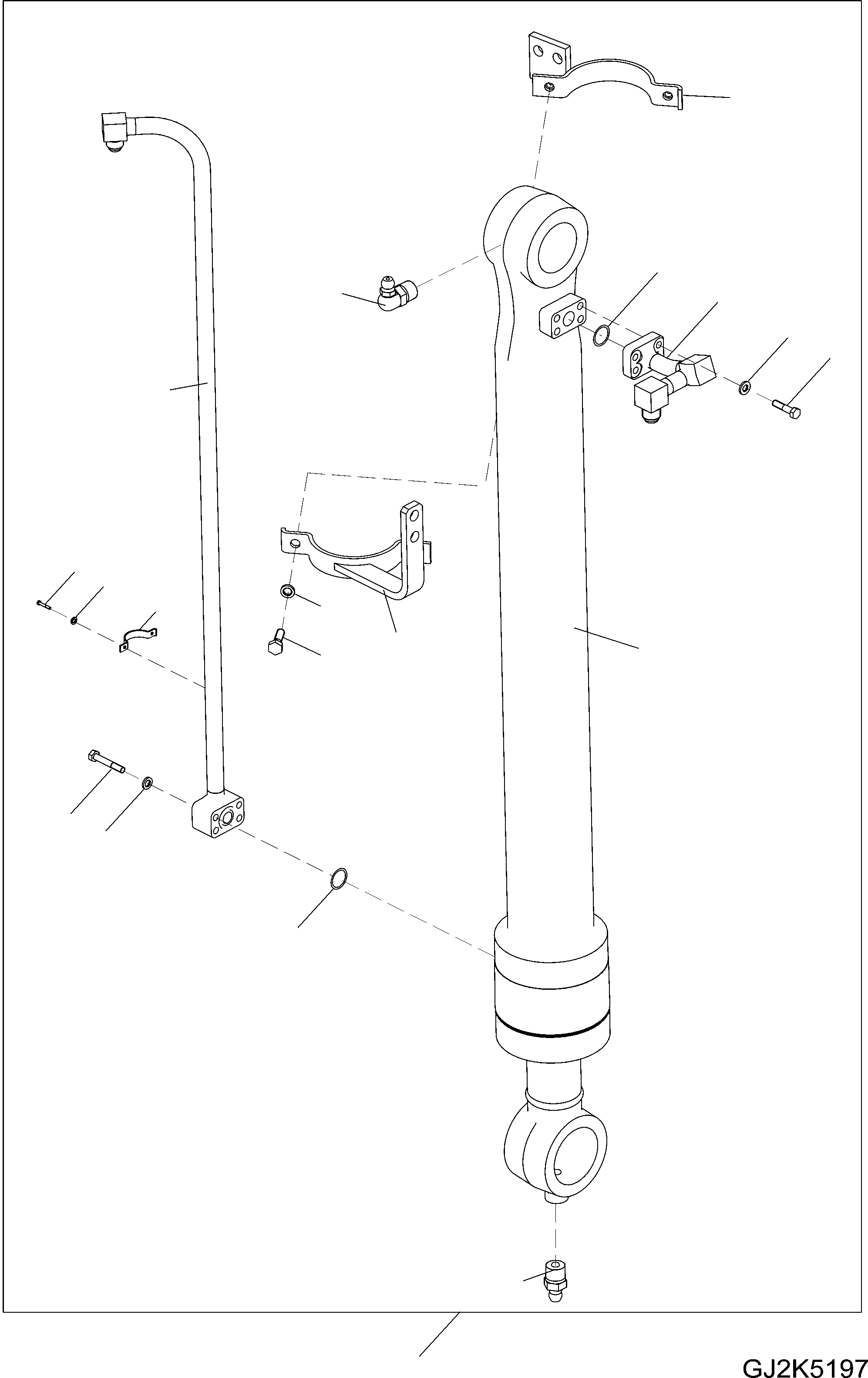 Схема запчастей Komatsu PW180-7E0 - ЦИЛИНДР КОВША (ВРАЩАЮЩ. РУКОЯТЬ) T РАБОЧЕЕ ОБОРУДОВАНИЕ