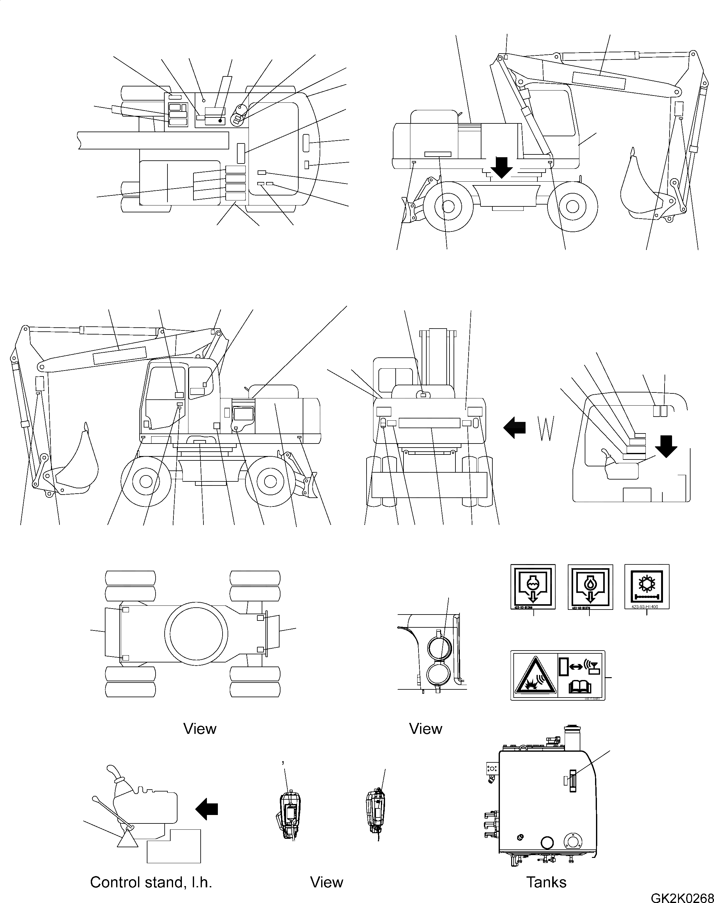 Схема запчастей Komatsu PW180-7E0 - МАРКИРОВКА U МАРКИРОВКА