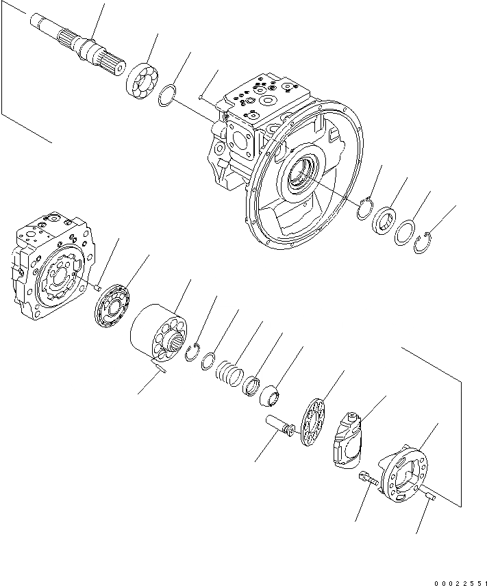 Схема запчастей Komatsu PW180-7E0 - ОСНОВН. НАСОС (/7) Y ОСНОВН. КОМПОНЕНТЫ И РЕМКОМПЛЕКТЫ
