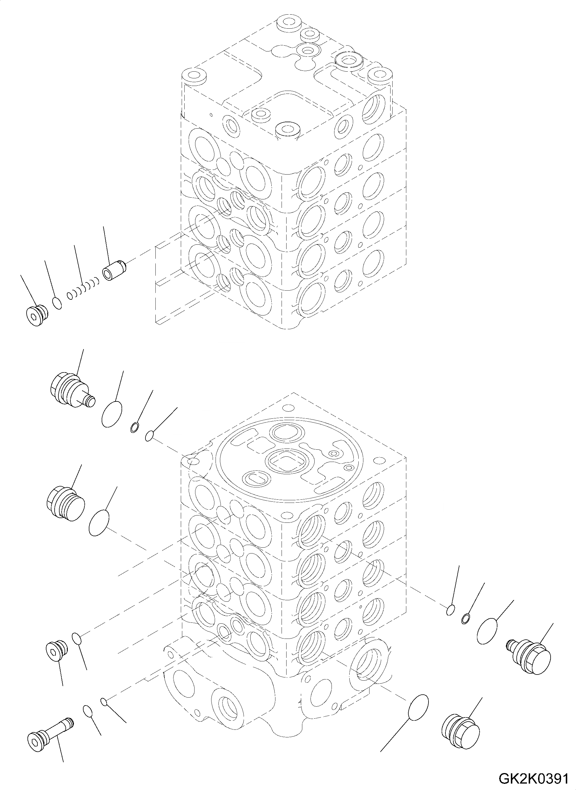 Схема запчастей Komatsu PW180-7E0 - ОСНОВН. КЛАПАН (8-СЕКЦИОНН.) (TWO-ЧАСТИ СТРЕЛА) (/9) Y ОСНОВН. КОМПОНЕНТЫ И РЕМКОМПЛЕКТЫ