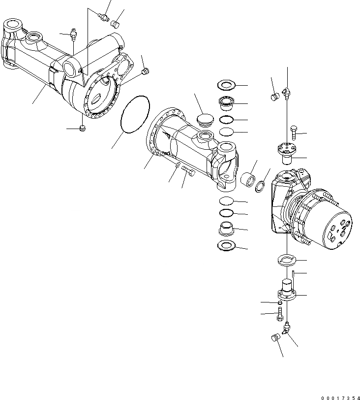 Схема запчастей Komatsu PW200-7K-KA - ПЕРЕДНИЙ МОСТ (/) (.M ШИР.) SUSPENTION И КОЛЕСА