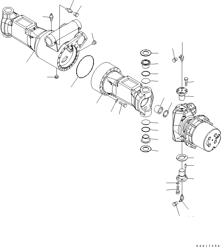 Схема запчастей Komatsu PW200-7K-KA - ПЕРЕДНИЙ МОСТ (/) (.7M ШИР.) SUSPENTION И КОЛЕСА