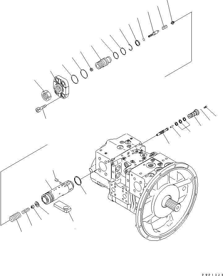 Схема запчастей Komatsu PW200-7K-KA - ОСНОВН. НАСОС (8/) ОСНОВН. КОМПОНЕНТЫ И РЕМКОМПЛЕКТЫ