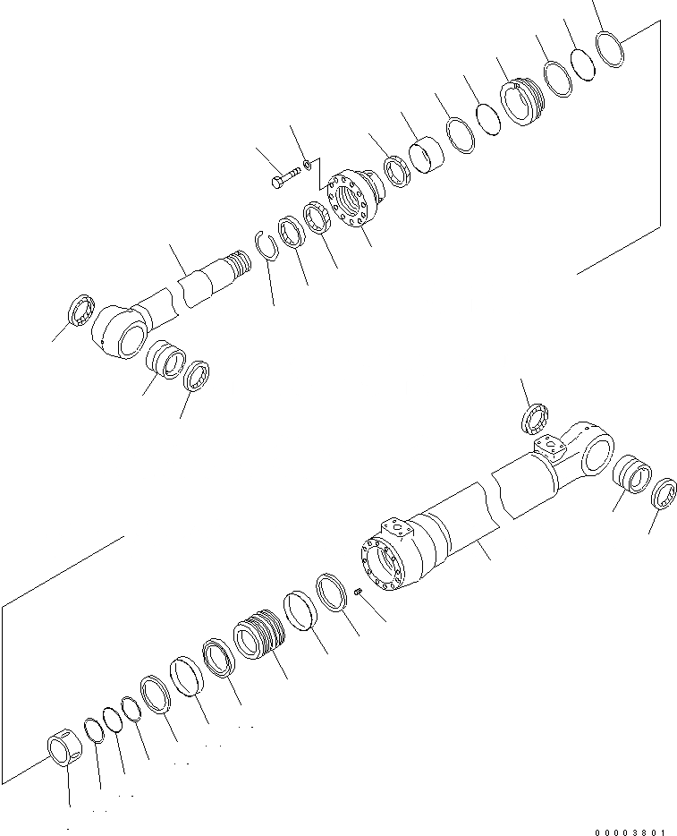 Схема запчастей Komatsu PW200-7K-KA - ЦИЛИНДР СТРЕЛЫ(ДЛЯ 1-СЕКЦИОНН. СТРЕЛЫ) ОСНОВН. КОМПОНЕНТЫ И РЕМКОМПЛЕКТЫ