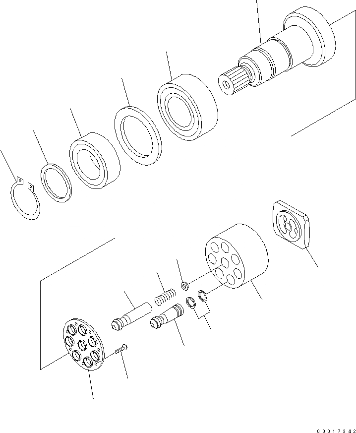 Схема запчастей Komatsu PW200-7K-KA - МОТОР ХОДА (/) ОСНОВН. КОМПОНЕНТЫ И РЕМКОМПЛЕКТЫ
