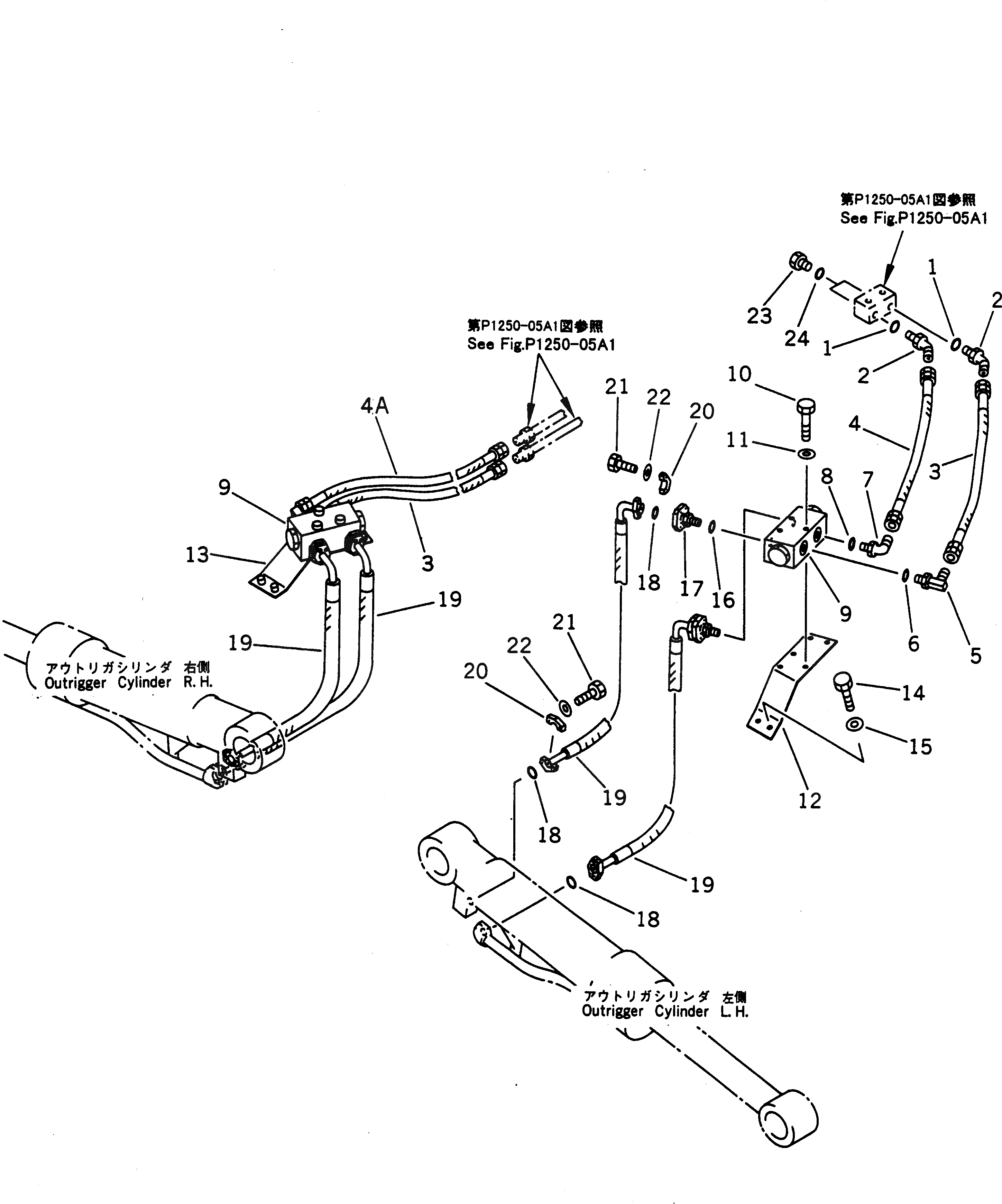 Схема запчастей Komatsu PW200-1 - ПЕРЕДН. ОПОРА ТРУБЫ (С ЛЕВ./ПРАВ. И ПЕРЕДН./ЗАДН.      ОПОРА) РАБОЧЕЕ ОБОРУДОВАНИЕ