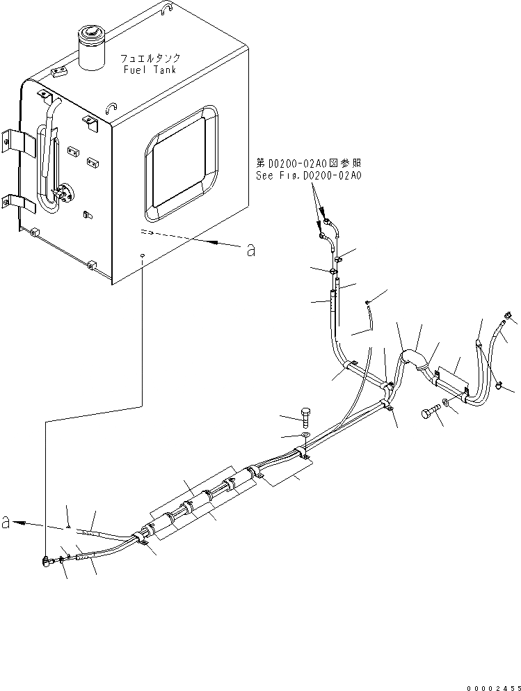 Схема запчастей Komatsu PW200-7 - ТОПЛИВНАЯ ЛИНИЯ ТОПЛИВН. БАК. AND КОМПОНЕНТЫ