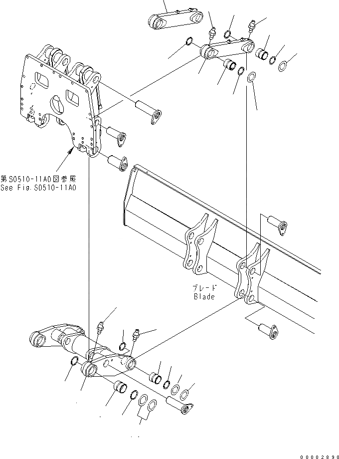 Схема запчастей Komatsu PW200-7 - PARALLEL СОЕДИНИТЕЛЬН. ЗВЕНО (ДЛЯ ЗАДН. PARALLEL СОЕДИНИТЕЛЬН. ЗВЕНО DOZER) SUSPENTION И КОЛЕСА