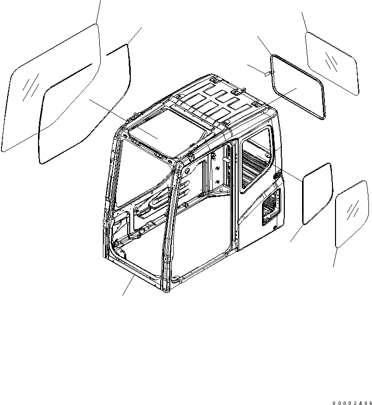 Схема запчастей Komatsu PW200-7K - OPERATORґS КАБИНА (КАБИНА) K OPERATORґS ОБСТАНОВКА И СИСТЕМА УПРАВЛЕНИЯ
