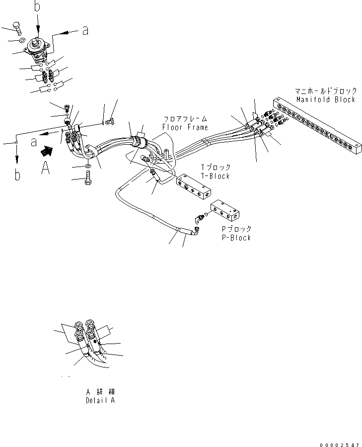 Схема запчастей Komatsu PW200-7K - ПОЛ (P.P.C. КЛАПАН И ТРУБЫ) (ПРАВ.) K OPERATORґS ОБСТАНОВКА И СИСТЕМА УПРАВЛЕНИЯ