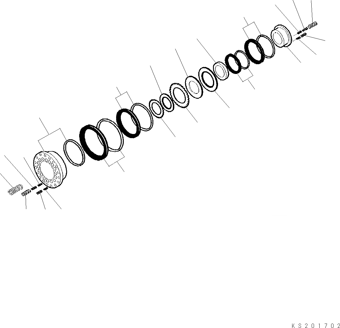 Схема запчастей Komatsu PW200-7K - ТРАНСМИССИЯ (/) (№K-)  НИЖНЯЯ ГИДРОЛИНИЯ И ЛИНИЯ ХОДА