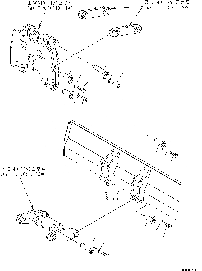 Схема запчастей Komatsu PW200-7K - ОТВАЛ ПАЛЕЦ (ДЛЯ ЗАДН. ОТВАЛ) S SUSPENTION И КОЛЕСА