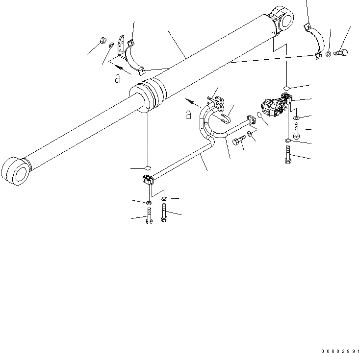 Схема запчастей Komatsu PW200-7K - СТРЕЛА ГИДРОЦИЛИНДР ПОДЪЕМА (С КЛАПАН БЕЗОПАСНОСТИ) (ДЛЯ 2-СЕКЦИОНН. СТРЕЛЫ)(№K-K) T РАБОЧЕЕ ОБОРУДОВАНИЕ