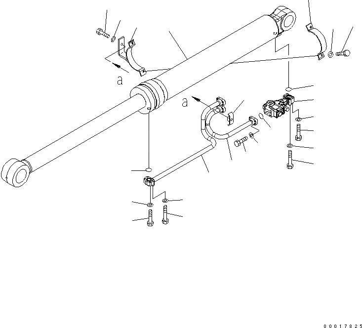 Схема запчастей Komatsu PW200-7K - СТРЕЛА ГИДРОЦИЛИНДР ПОДЪЕМА (С КЛАПАН БЕЗОПАСНОСТИ) (ДЛЯ 2-СЕКЦИОНН. СТРЕЛЫ)(№K-) T РАБОЧЕЕ ОБОРУДОВАНИЕ