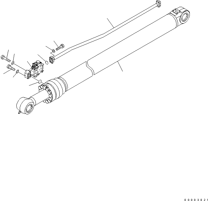 Схема запчастей Komatsu PW200-7K - ЦИЛИНДР РУКОЯТИ(С КЛАПАН БЕЗОПАСНОСТИ) T РАБОЧЕЕ ОБОРУДОВАНИЕ