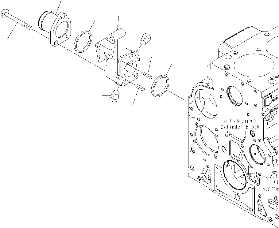 Схема запчастей Komatsu PW200-7E0 - ВОДН. ВХОДН. СОЕДИН-Е AA ДВИГАТЕЛЬ