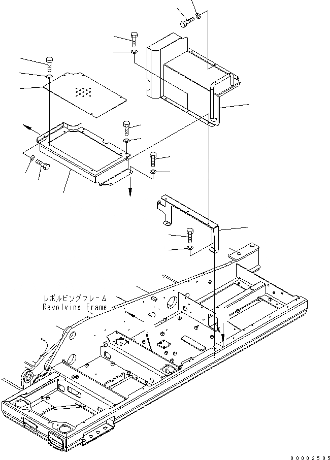Схема запчастей Komatsu PW200-7E0 - WALK WAY (КАБИНА) M ЧАСТИ КОРПУСА