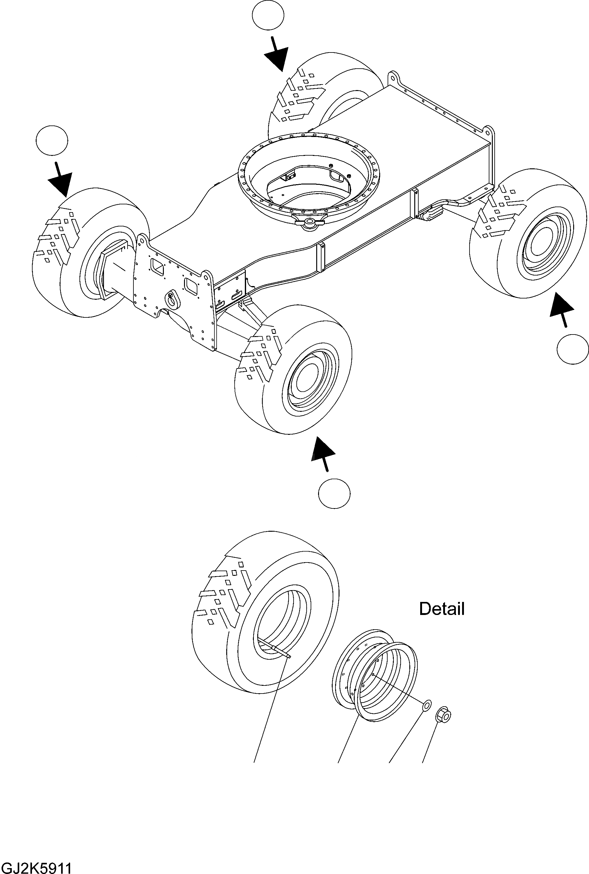 Схема запчастей Komatsu PW200-7E0 - ОДИНОЧН. КОЛЕСА (8.-) S ПОДВЕСКА И КОЛЕСА