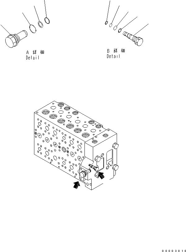 Схема запчастей Komatsu PW200-7E0 - ОСНОВН. КЛАПАН (7-СЕКЦИОНН.) (/8) (ДЛЯ ONE-ЧАСТИ СТРЕЛА) Y ОСНОВН. КОМПОНЕНТЫ И РЕМКОМПЛЕКТЫ