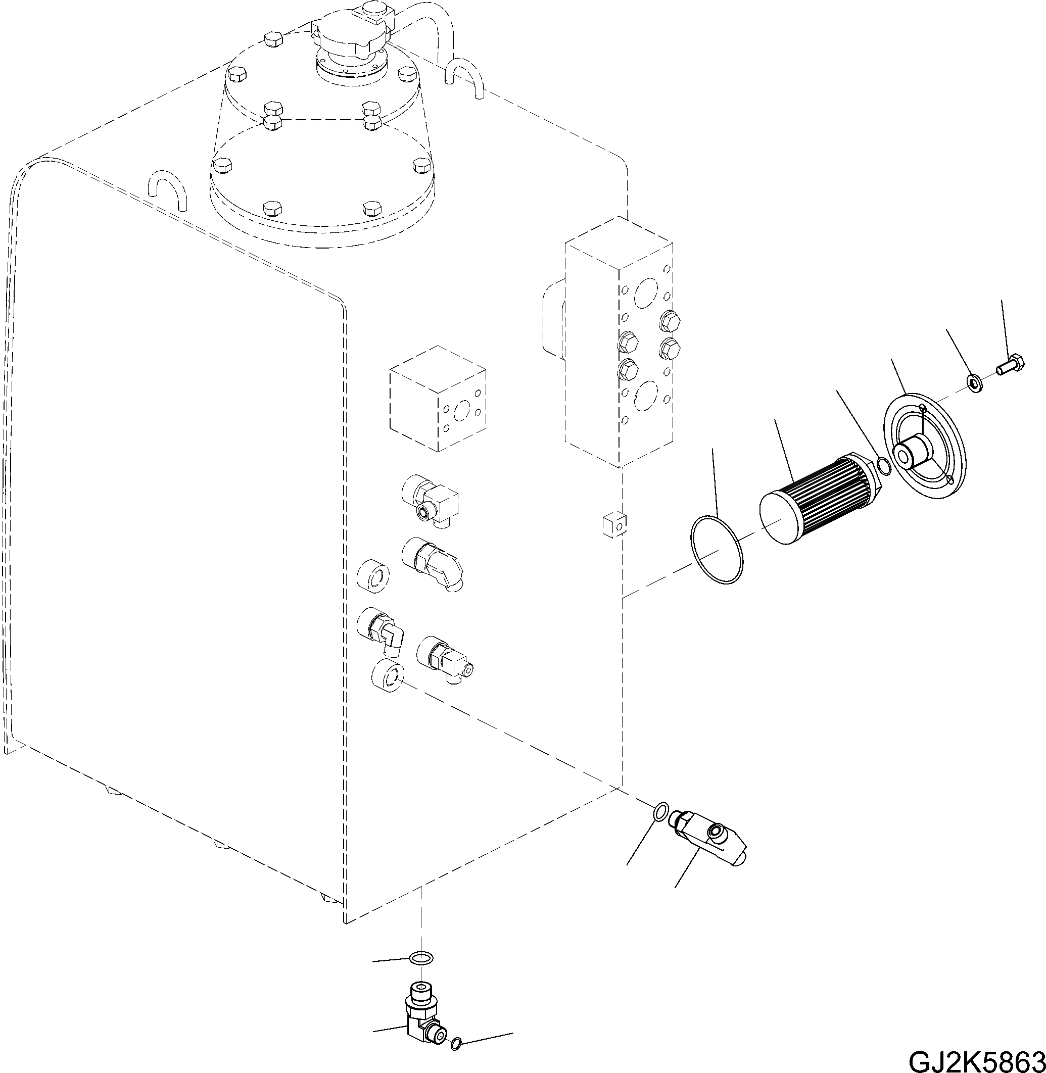 Схема запчастей Komatsu PW200-7 - ВЕРХН. РУЛЕВ. УПРАВЛЕНИЕ ЛИНИЯ (ГИДР. БАК. ПАТРУБОК) (ДЛЯ ITALY) K OPERATORґS ОБСТАНОВКА И СИСТЕМА УПРАВЛЕНИЯ