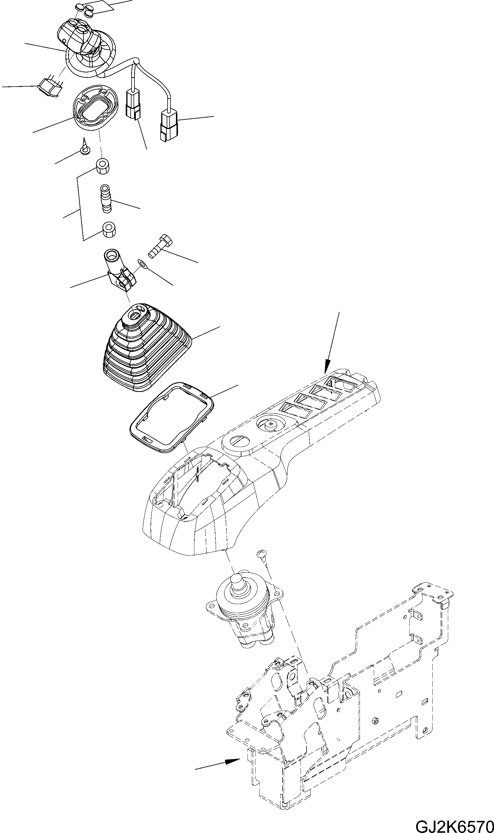 Схема запчастей Komatsu PW200-7 - P.P.C. КЛАПАН РЫЧАГ (RHS) K OPERATORґS ОБСТАНОВКА И СИСТЕМА УПРАВЛЕНИЯ