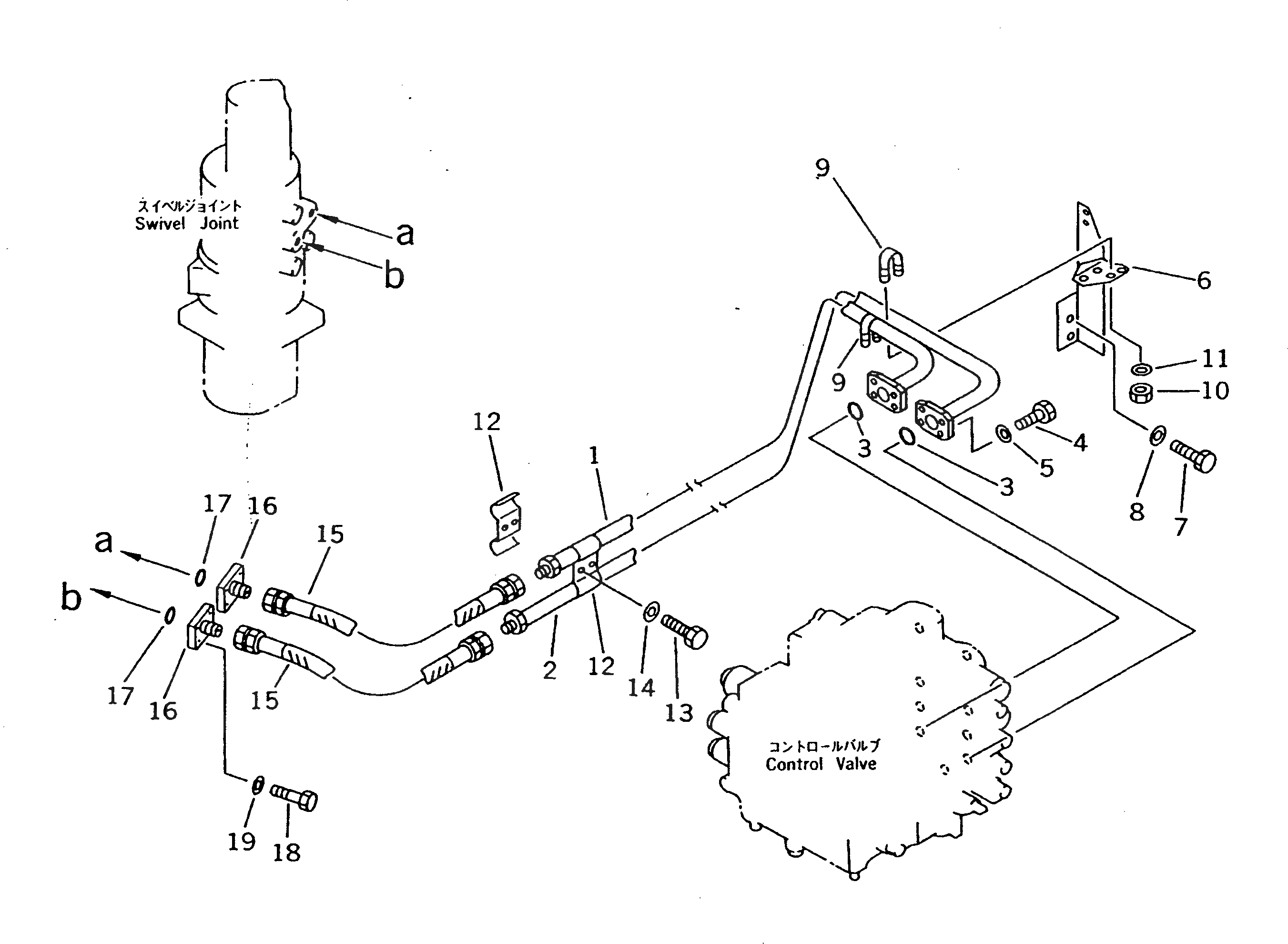 Схема запчастей Komatsu PW210-1 - ЦИЛИНДР ОПОРЫ ТРУБЫ(№-8) ГИДРАВЛИКА
