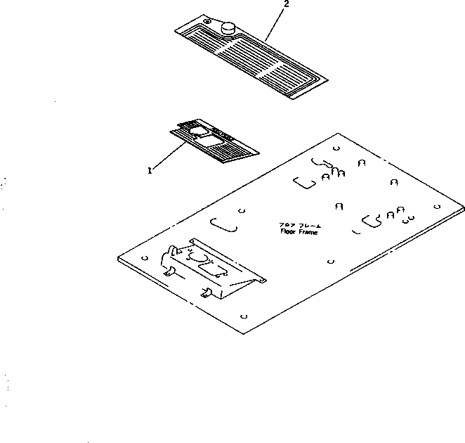 Схема запчастей Komatsu PW210-1 - ПОЛ МАТЕРИАЛ КАБИНА ОПЕРАТОРА И СИСТЕМА УПРАВЛЕНИЯ