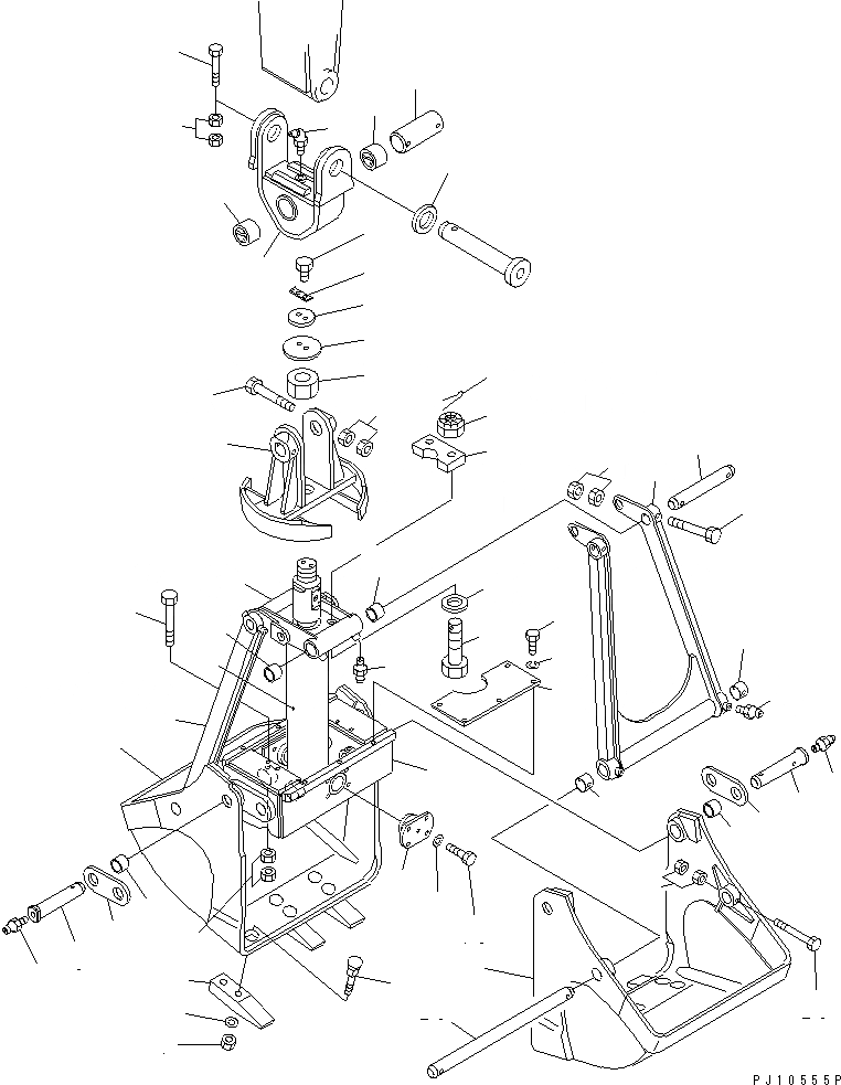 Схема запчастей Komatsu PW210-1 - ГРЕЙФЕРН. КОВШ¤ .M (ПОГРУЗ.ING ТИП)(№-) РАБОЧЕЕ ОБОРУДОВАНИЕ