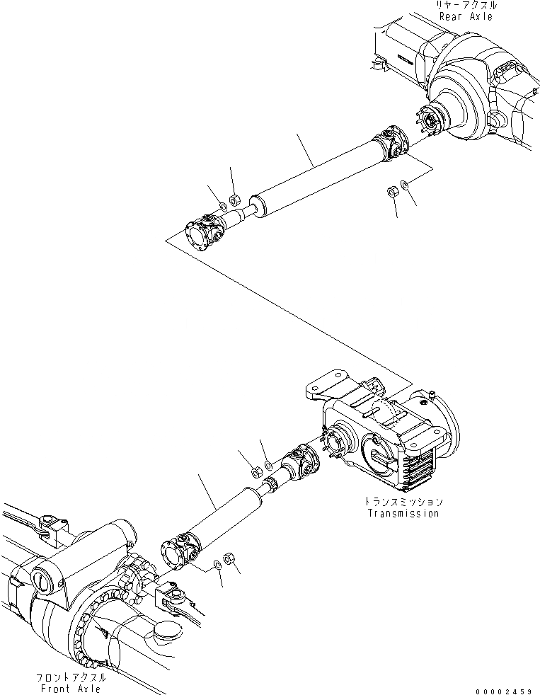 Схема запчастей Komatsu PW220-7K-KA - ВЕДУЩ. ВАЛ СИЛОВАЯ ПЕРЕДАЧА