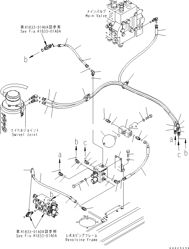 Схема запчастей Komatsu PW220-7K-KA - PPC КОЛЛЕКТОР ТРУБЫ (МУФТА СОЛЕНОИДНЫЙ КЛАПАН)(№K-) ГИДРАВЛИКА