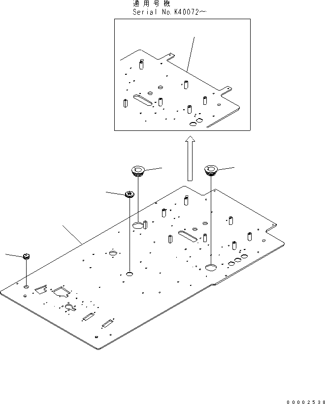 Схема запчастей Komatsu PW220-7K-KA - ПОЛ (ОСНОВН. КОНСТРУКЦИЯ) КАБИНА ОПЕРАТОРА И СИСТЕМА УПРАВЛЕНИЯ