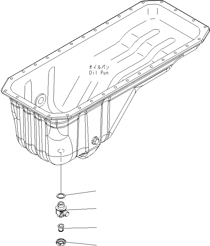 Схема запчастей Komatsu PW220-7E0 - МАСЛЯНЫЙ ПОДДОН ДРЕНАЖН. AA ДВИГАТЕЛЬ