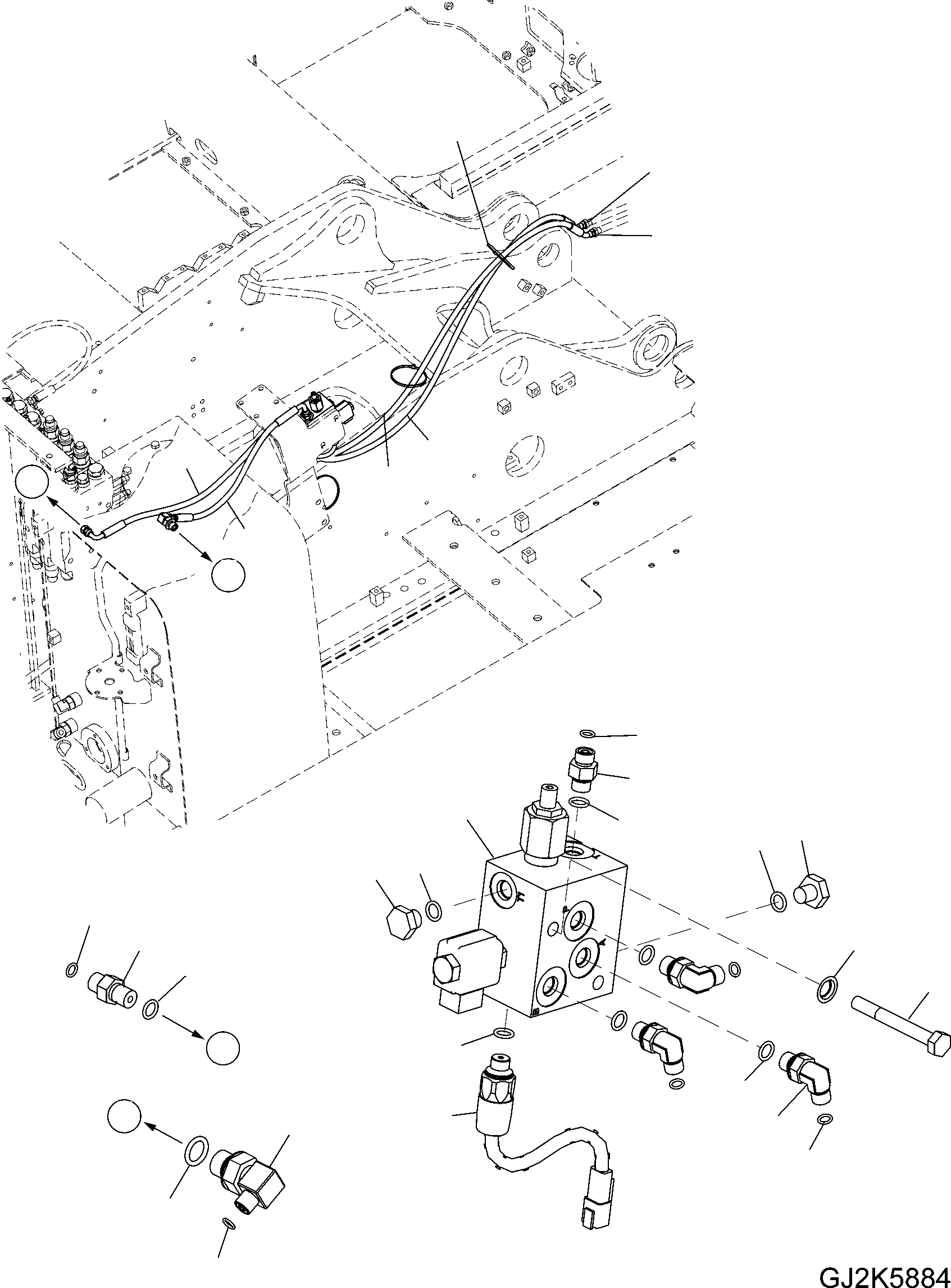 Схема запчастей Komatsu PW220-7E0 - БЫСТРОСЪЕМН. МЕХ-М ТРУБЫ (РАМА) (ONE-ЧАСТИ СТРЕЛА) H ГИДРАВЛИКА