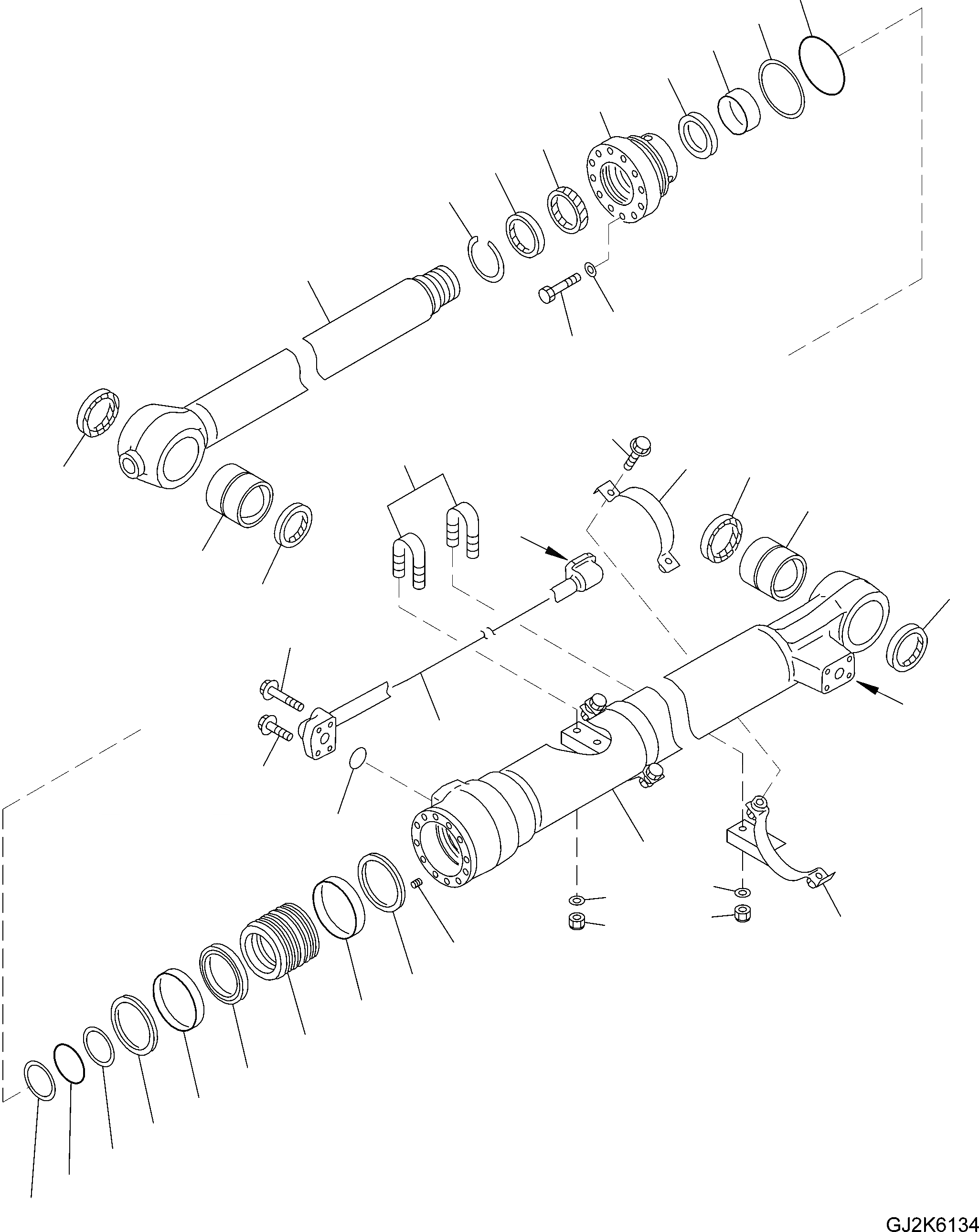 Схема запчастей Komatsu PW220-7E0 - ЦИЛИНДР КОВША (БОЛЬШ.) Y ОСНОВН. КОМПОНЕНТЫ И РЕМКОМПЛЕКТЫ