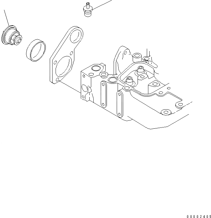 Схема запчастей Komatsu PW220-7H - ТЕРМОСТАТ(№-) AA ДВИГАТЕЛЬ