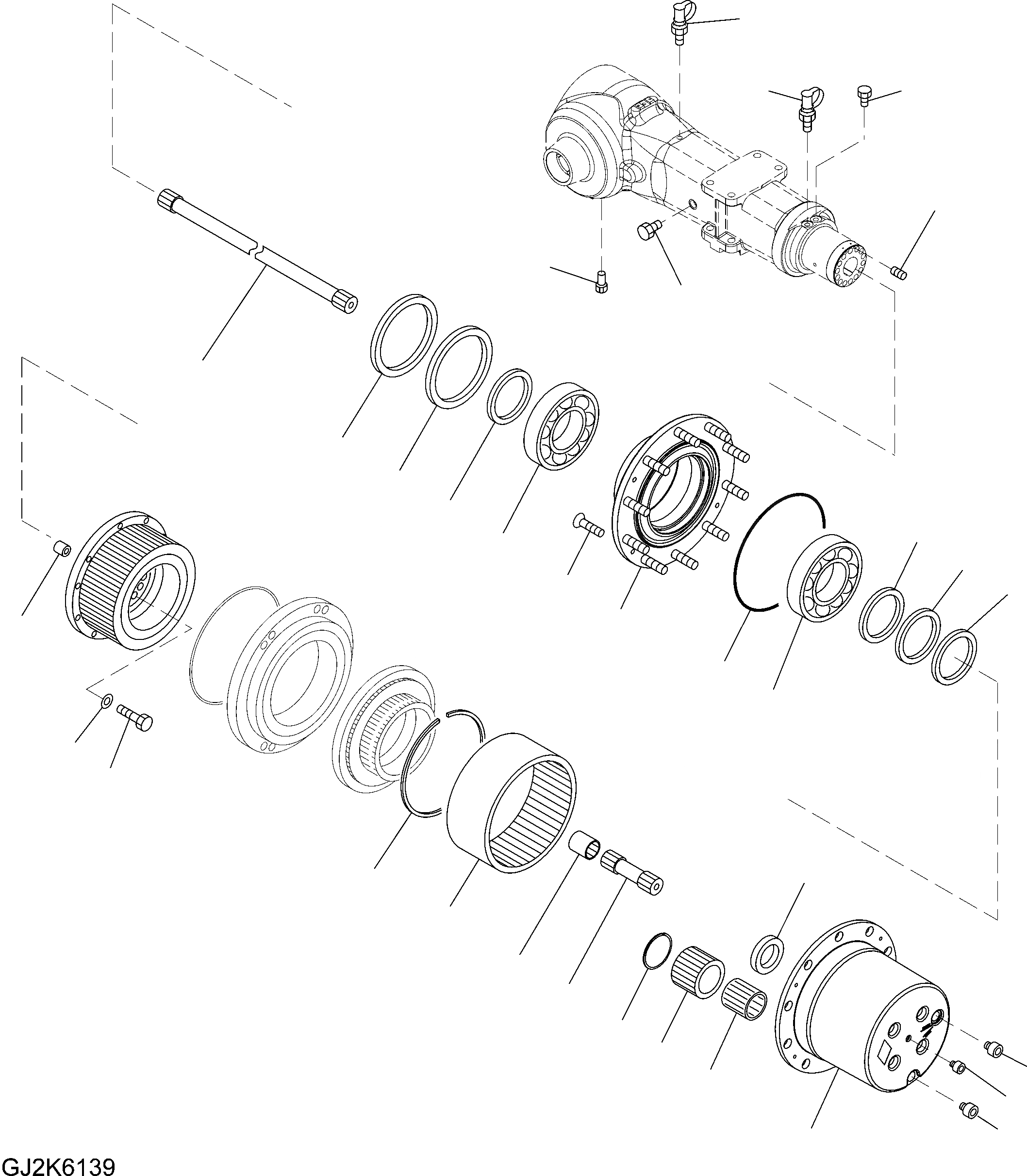 Схема запчастей Komatsu PW220-7H - ЗАДН. МОСТ (/) (.7M ШИР.) ВТУЛКА И PLANETARY НЕСУЩИЙ ЭЛЕМЕНТ S ПОДВЕСКА И КОЛЕСА