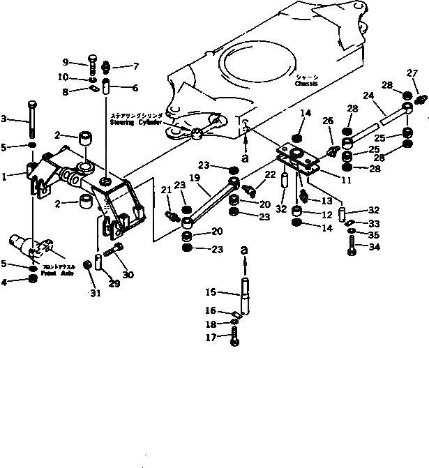 Схема запчастей Komatsu PW30-1 - ШАССИ (/) СИСТЕМА УПРАВЛЕНИЯ¤ ОСНОВНАЯ РАМА И ШАССИ