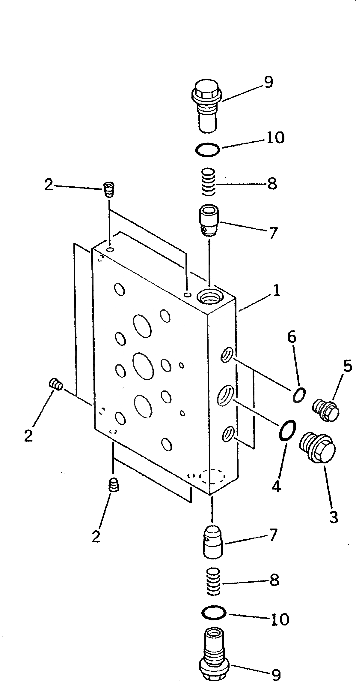 Схема запчастей Komatsu PW30-1 - МОТОР ХОДА (ВСАСЫВ. КЛАПАН) (/) УПРАВЛ-Е РАБОЧИМ ОБОРУДОВАНИЕМ