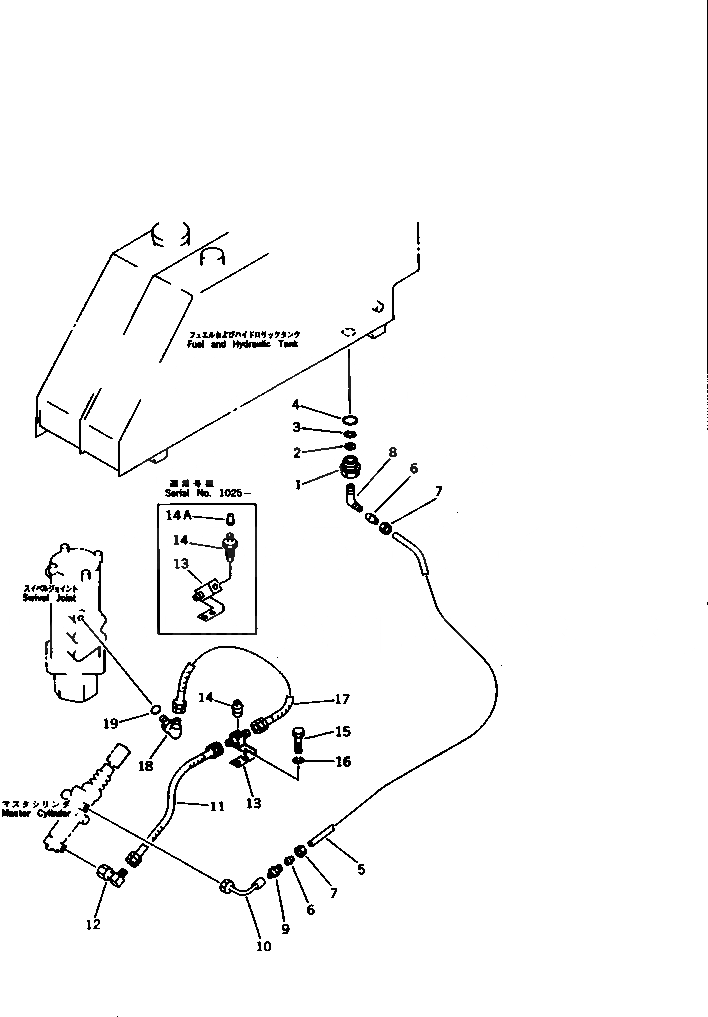 Схема запчастей Komatsu PW30T-1 - ТОРМОЗНАЯ ГИДРОЛИНИЯ (/) СИСТЕМА УПРАВЛЕНИЯ¤ ОСНОВНАЯ РАМА И ШАССИ