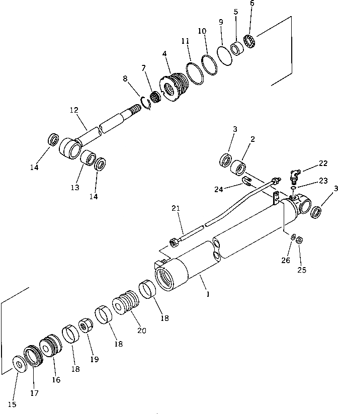 Схема запчастей Komatsu PW30T-1 - ЦИЛИНДР РУКОЯТИ(№-) РАБОЧЕЕ ОБОРУДОВАНИЕ