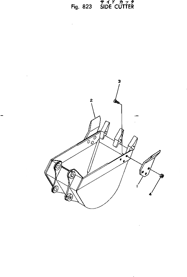 Схема запчастей Komatsu PW60-1 - БОКОРЕЗЫ ОПЦИОННЫЕ КОМПОНЕНТЫ
