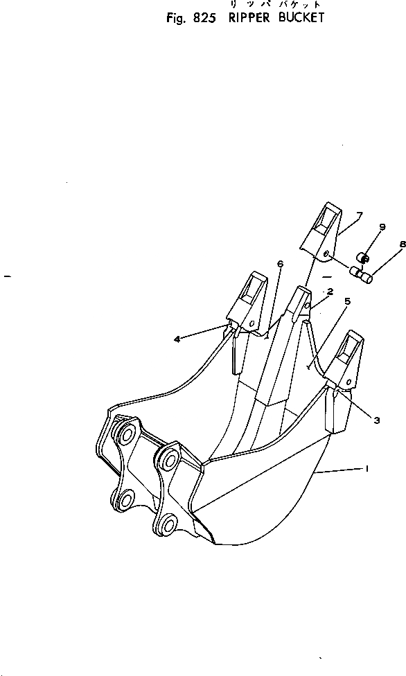 Схема запчастей Komatsu PW60-1 - КОВШ-РЫХЛИТЕЛЬ ОПЦИОННЫЕ КОМПОНЕНТЫ