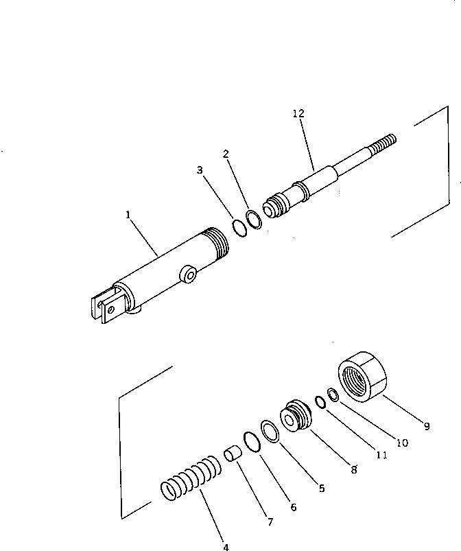 Схема запчастей Komatsu PW60-3 - ПАРКОВОЧН. BLAKE ЦИЛИНДР В СБОРЕ СИСТЕМА УПРАВЛЕНИЯ