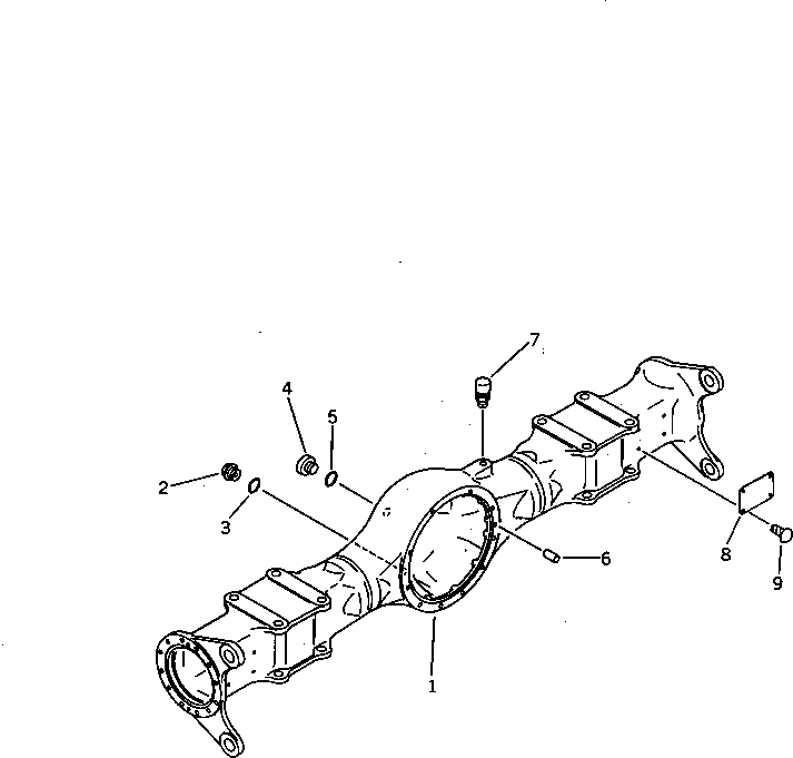 Схема запчастей Komatsu PW60S-3 - КОРПУС ЗАДНЕГО МОСТА МОСТ И КОЛЕСА